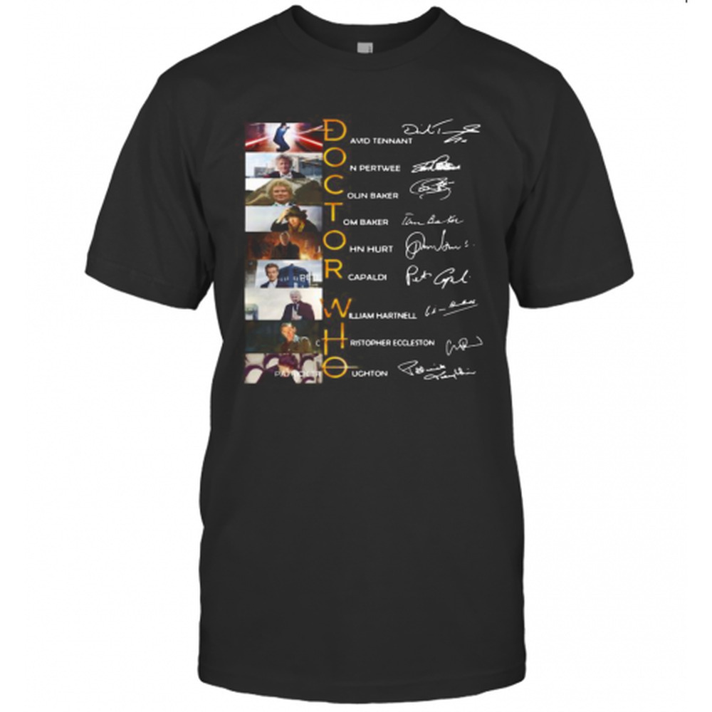 Doctor Who Characters Signatures T-Shirt